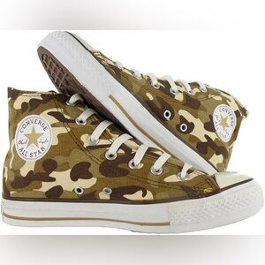 NWOT- Converse Chuck Taylor Brown Camouflage High-Top Sneaker Tan Logo